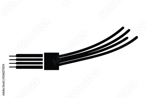 fiber optic wire vector icon
