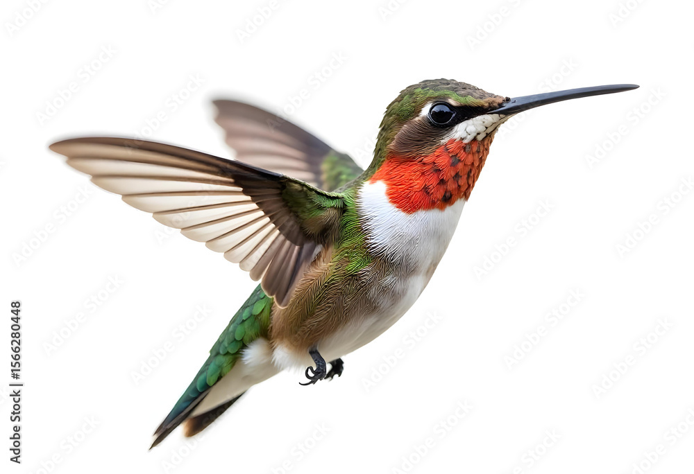 Fototapeta premium hummingbird on white background