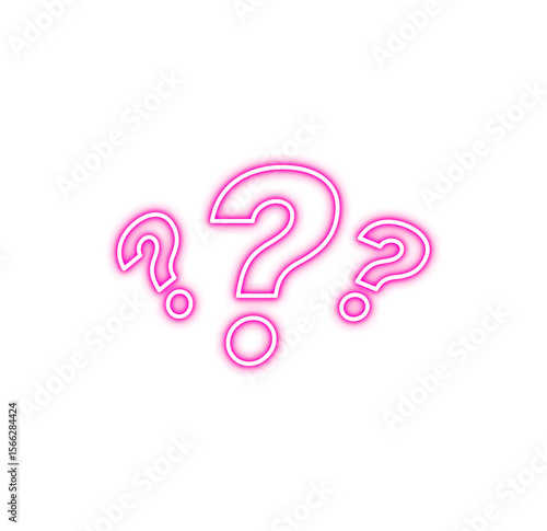 Neon Question Mark Illustration