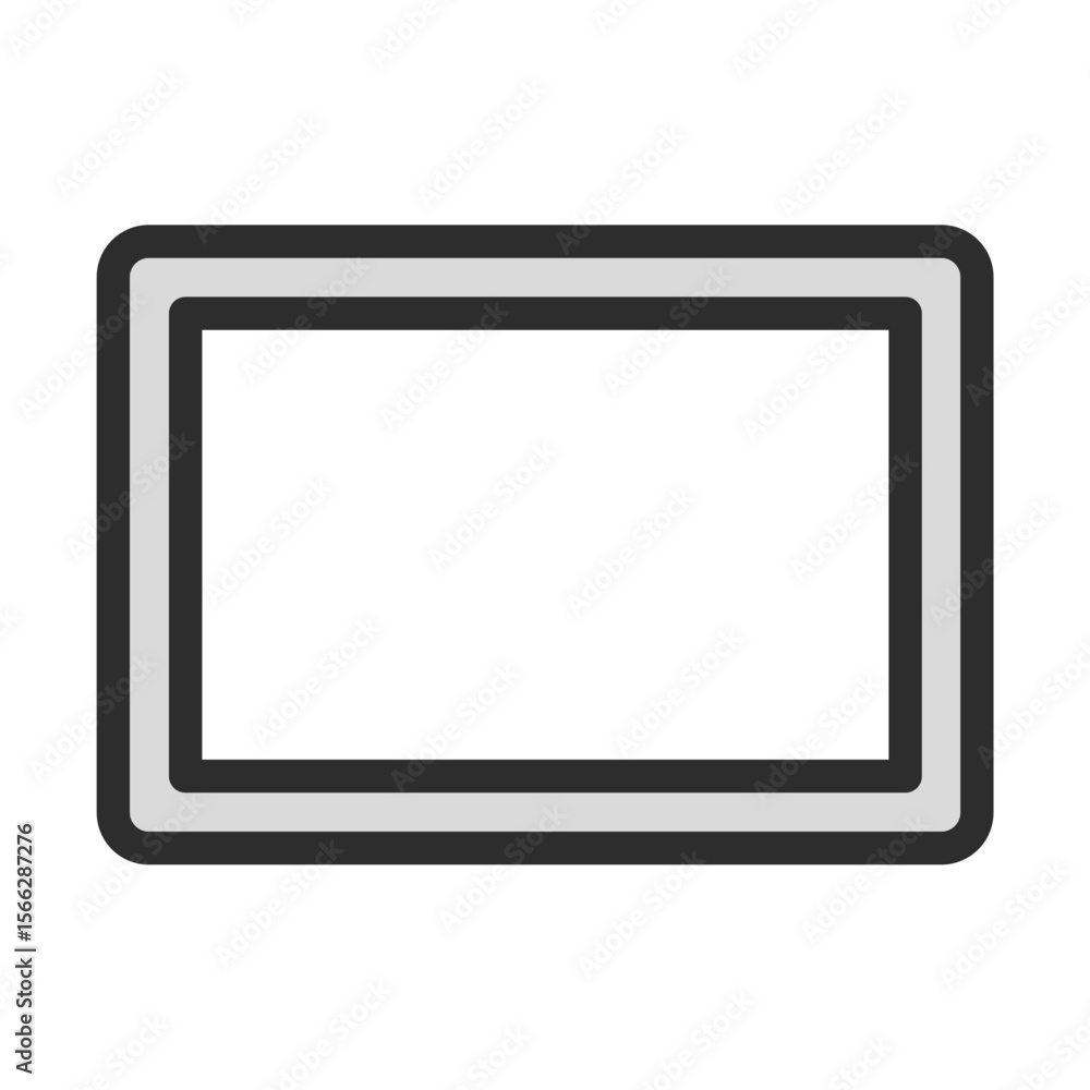 Empty Horizontal Frame Rectangle Outline Border Element Isolated Graphic Empty Horizontal Frame Rectangle Outline Border Element Isolated Graphic