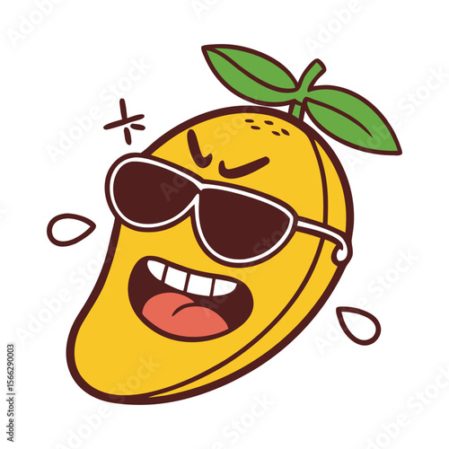 Mango With Funny Cartoon Face