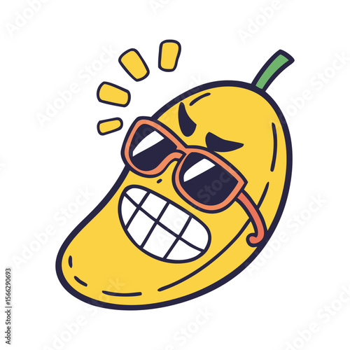 Mango With Funny Cartoon Face
