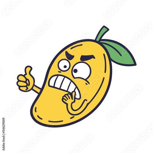 Mango With Funny Cartoon Face