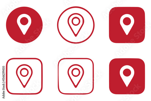 Free Download 
Location pin icon set. Map navigation line style symbol. Gps location sign - GFXLoad