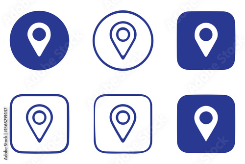 Free Download 
Location pin icon set. Map navigation line style symbol. Gps location sign - GFXLoad
