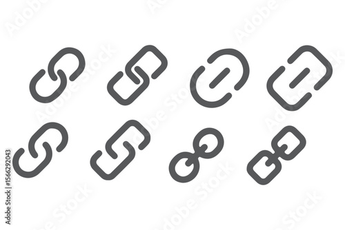 Black solid icon for link
