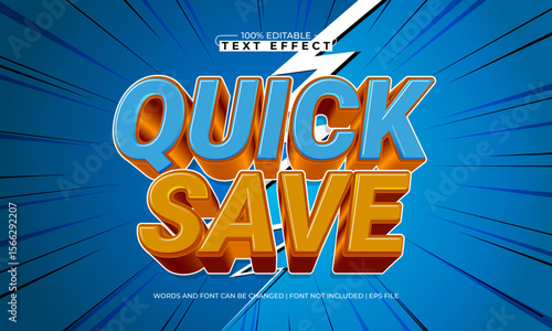 quick save editable text effect with a sale and offer text style