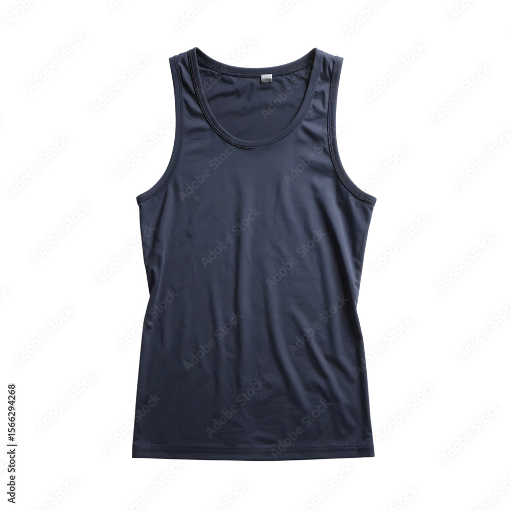 Minimalist dark navy blue tank top for casual wear and layering Minimalist dark navy blue tank top for casual wear and layering