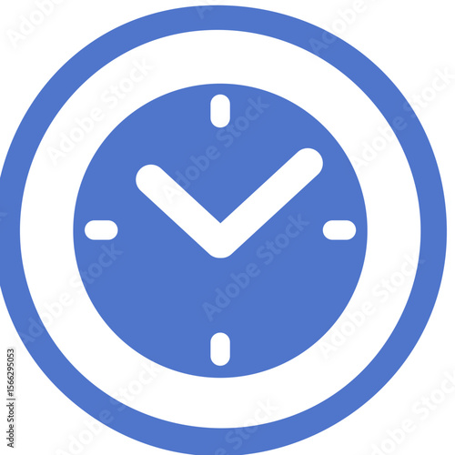 Minimal Blue Business Icon – Clock Time