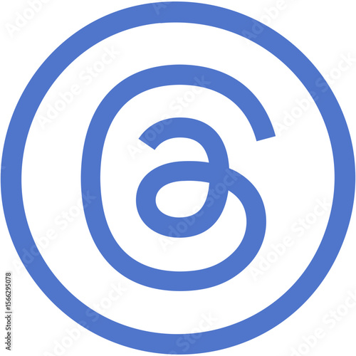 Minimal Blue Business Icon – Threads