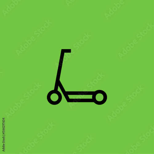 Electric Scooter icon logo flat vector design
