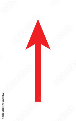 red arrow on white background