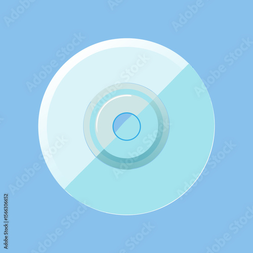 Abstract light blue and white circle design with concentric rings and subtle color variations present