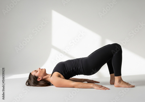 Wallpaper Mural Bridge Pose yoga exercise Torontodigital.ca