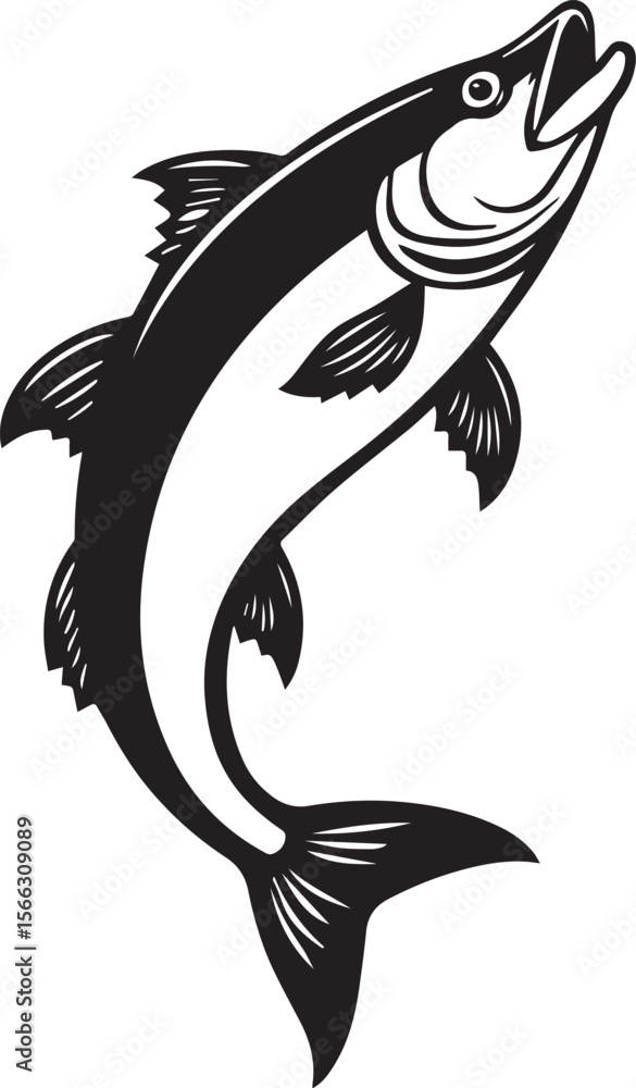 Fototapeta premium fish silhoutte vector