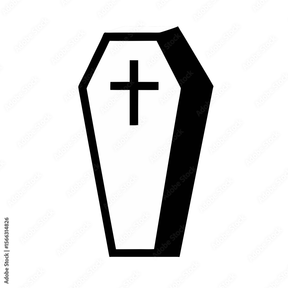 Obraz premium black cross on white background