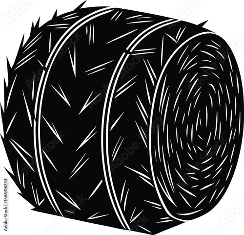 Round hay bale farm agriculture rural countryside