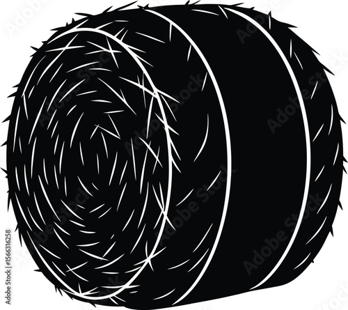 Round hay bale farm agriculture rural countryside