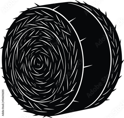 Round hay bale farm agriculture rural countryside