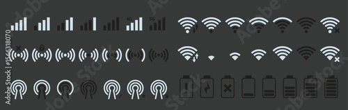 phone mobile signal wifi mobile status bar connection icon gsm batteries level pictures