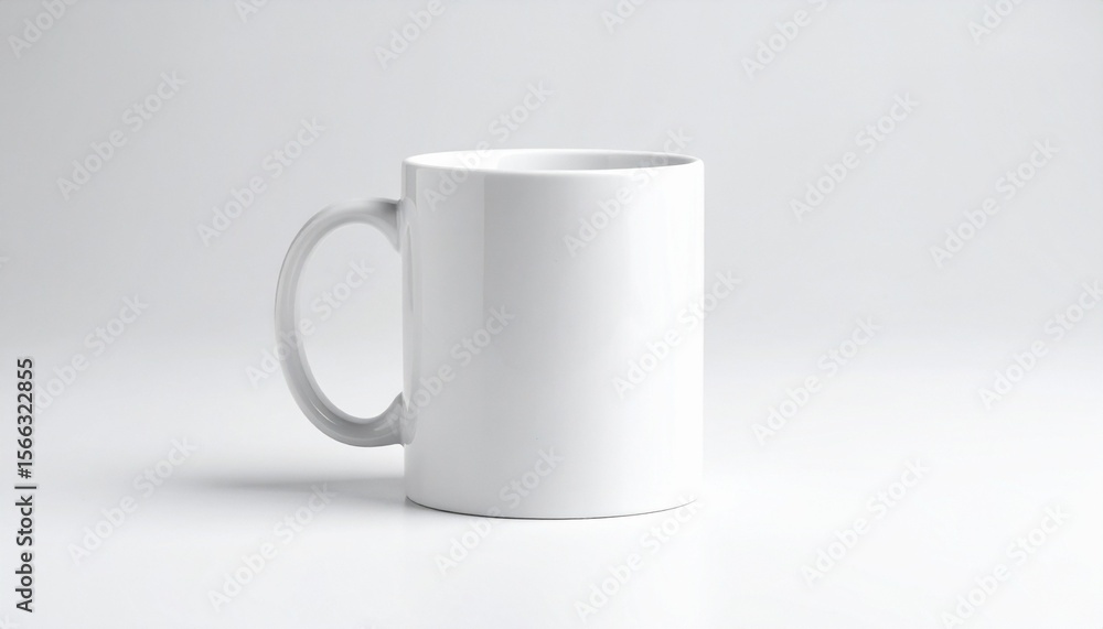 Obraz premium white cup isolated on white background