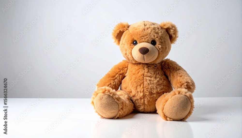 Obraz premium teddy bear on a with white background