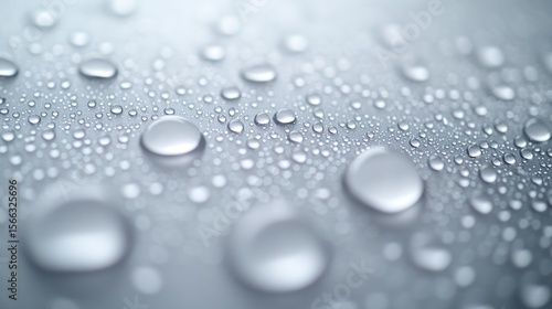 Wallpaper Mural Droplets of water glisten on a smooth surface, capturing light in delicate patterns Torontodigital.ca