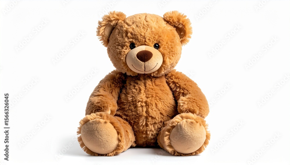 Obraz premium brown teddy bear with white background