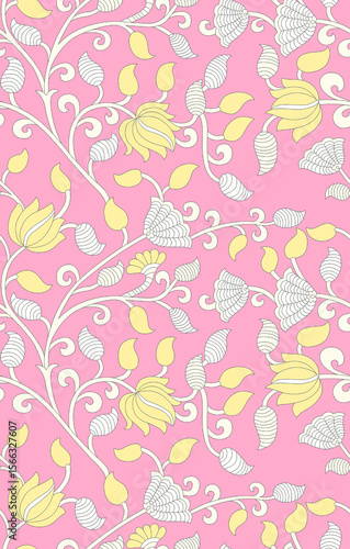 seamless ethnic floral print design