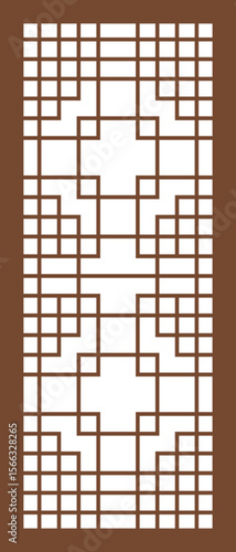 창호지 문 벡터 일러스트 