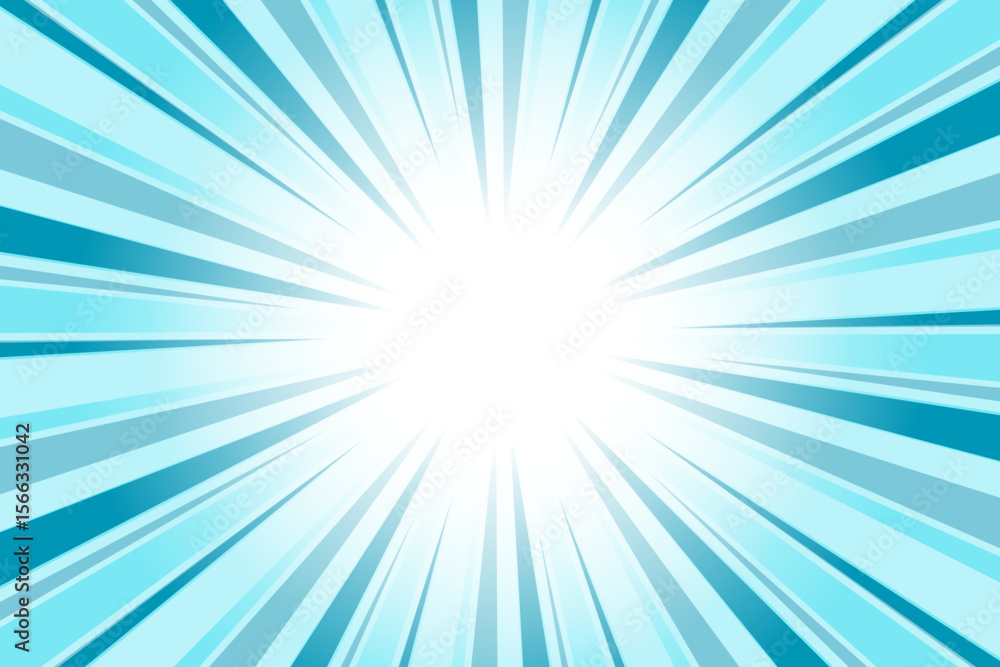Obraz premium Bondi Blue Abstract Blue Sunburst Background. Blue background with Glowing Sunburst and Dynamic Light Rays.