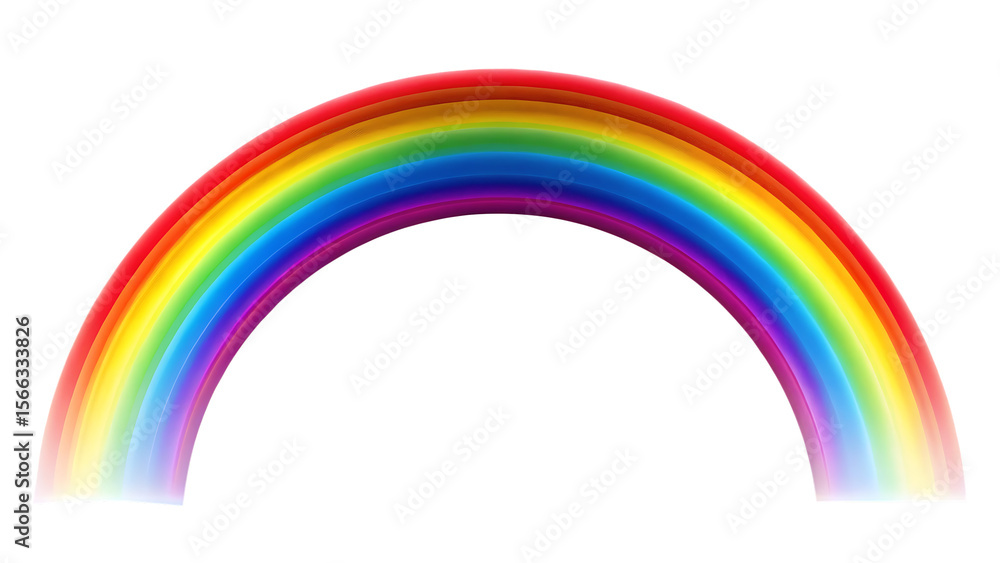 Obraz premium rainbow on white background, PNG