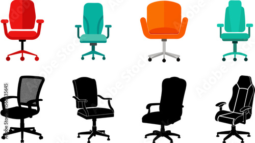 set of office chairs