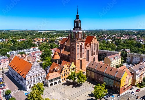 Wallpaper Mural View of Stargard with St. Mary's Church, Poland Torontodigital.ca