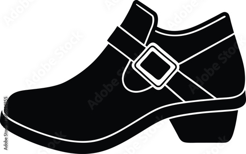 Stylish womens buckle ankle boot fashion footwear