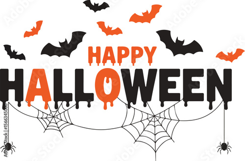 Vector lettering, logo designs, October, Paranormal, Portability, Potion, Pumpkin, Sign, Spider, Spooky, and titles for Halloween.