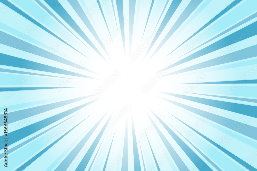 Obraz premium Maximum Blue Abstract Blue Sunburst Background. Blue background with Glowing Sunburst and Dynamic Light Rays.
