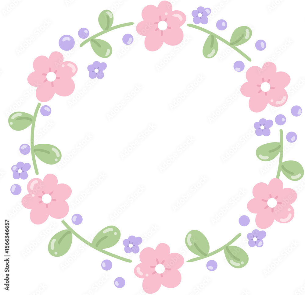 Flower circle illustration Flower circle illustration