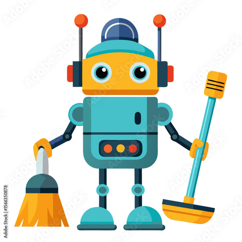 funny cartoon robot