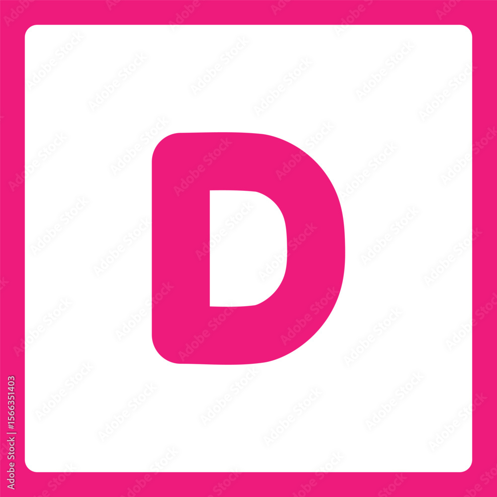 Obraz premium Alphabet shapes Dd