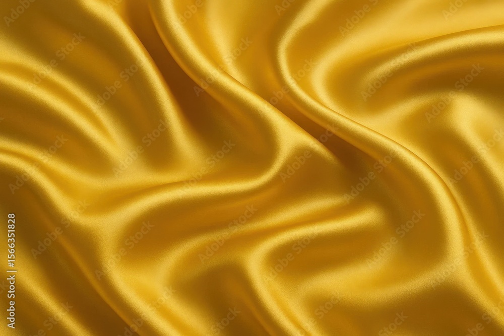 Obraz premium A luxurious golden fabric drapes gracefully, embodying opulence and elegance