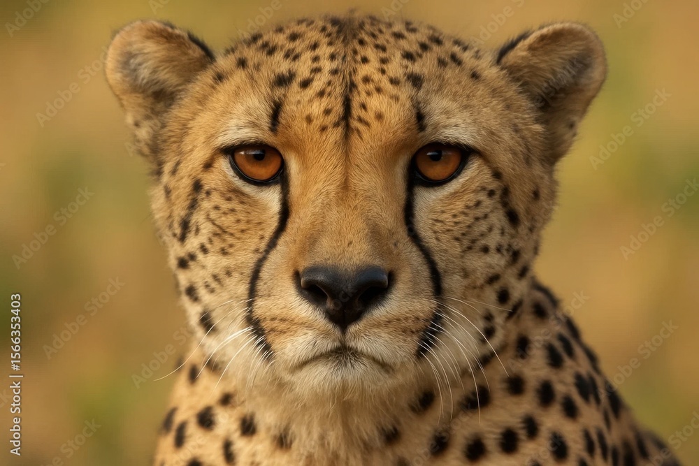 A cheetah's gaze captures the essence of its predatory spirit A cheetah's gaze captures the essence of its predatory spirit