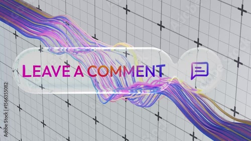 Liquid Glass Comment UI Animation. Great for video blogs, vlogs, and digital content overlays.