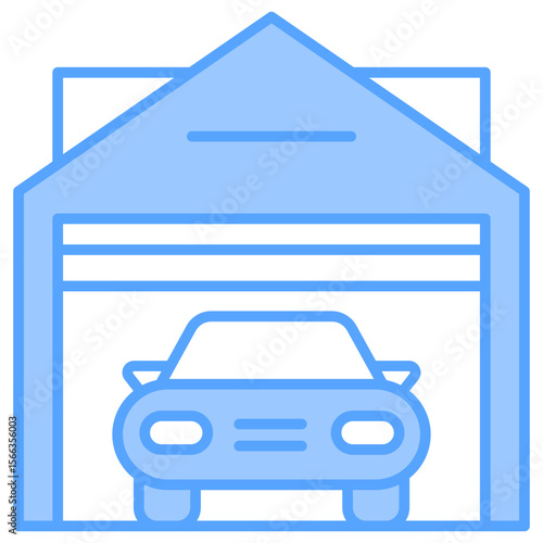 Gas Station Blue Icon