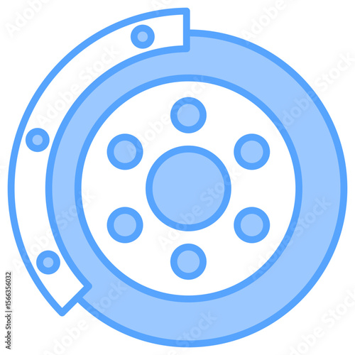 Car Garage Blue Icon