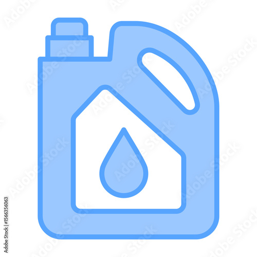 Oil Bottle Blue Icon