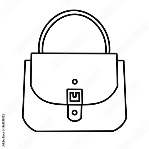 Handbag vector, handbag clip art, handbag line art vector, hand bag vector