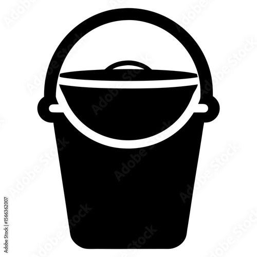 metal bucket isolated