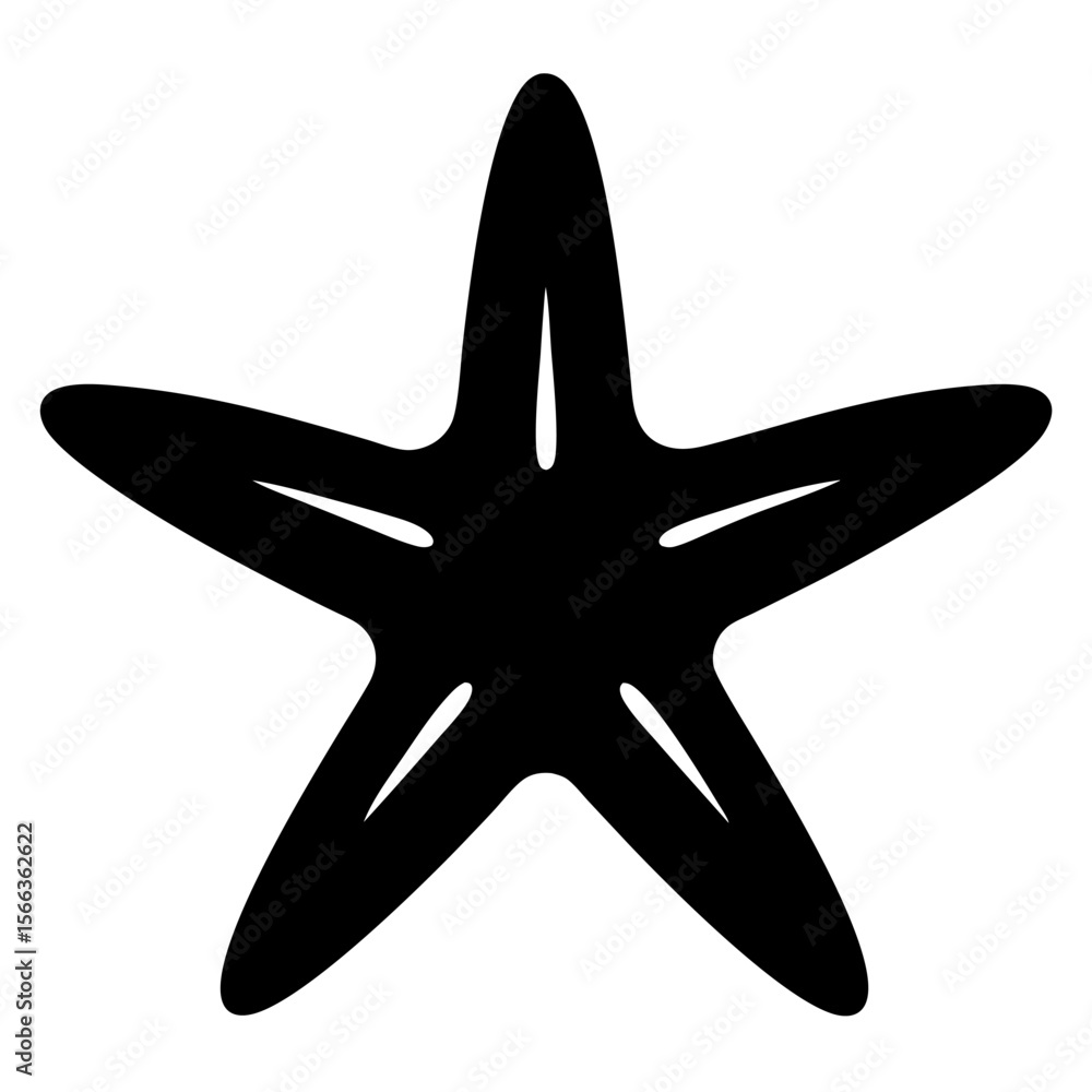 Fototapeta premium starfish on black