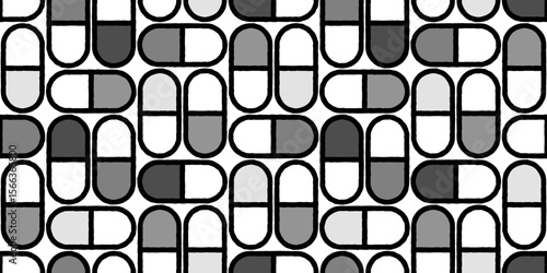 カプセルのシームレスパターン・背景素材
Seamless Pattern of capsule Background Design.